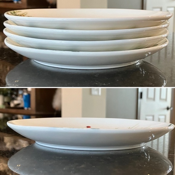 New Williams Sonoma Woodland Berry Appetizer Plates, Set of 4, Mixed Dinnerware